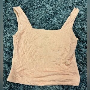 PEACH ORIGINALITY SQUARE NECK TOP